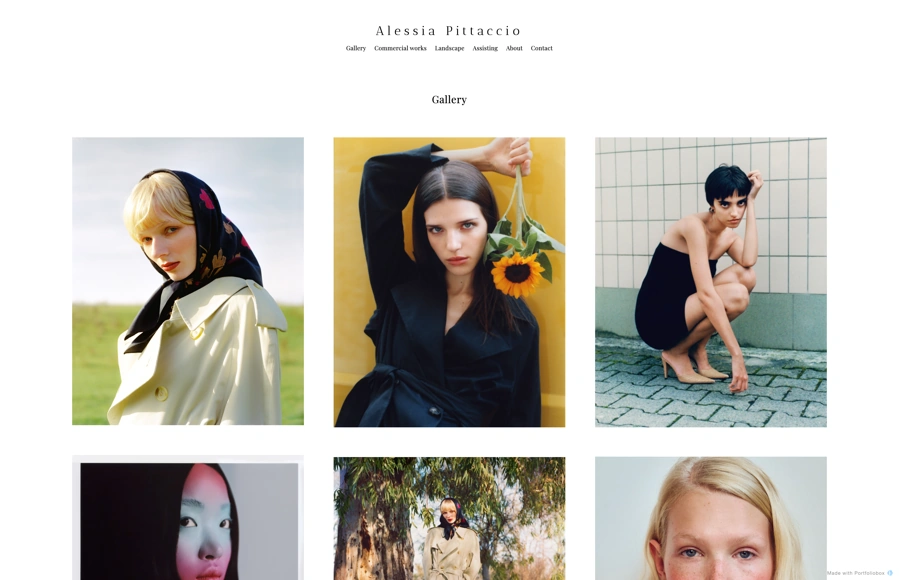 Screenshot from www.alessiapittaccio.com