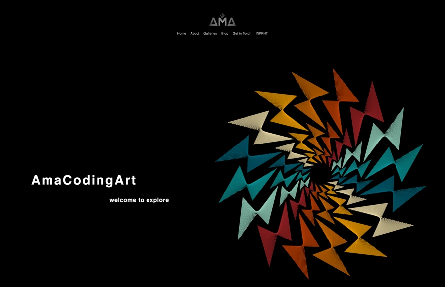 Screenshot from www.amacodingart.com