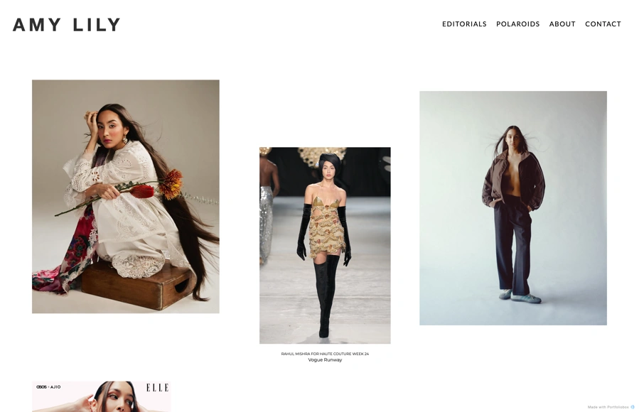Screenshot from www.amy-lily.com