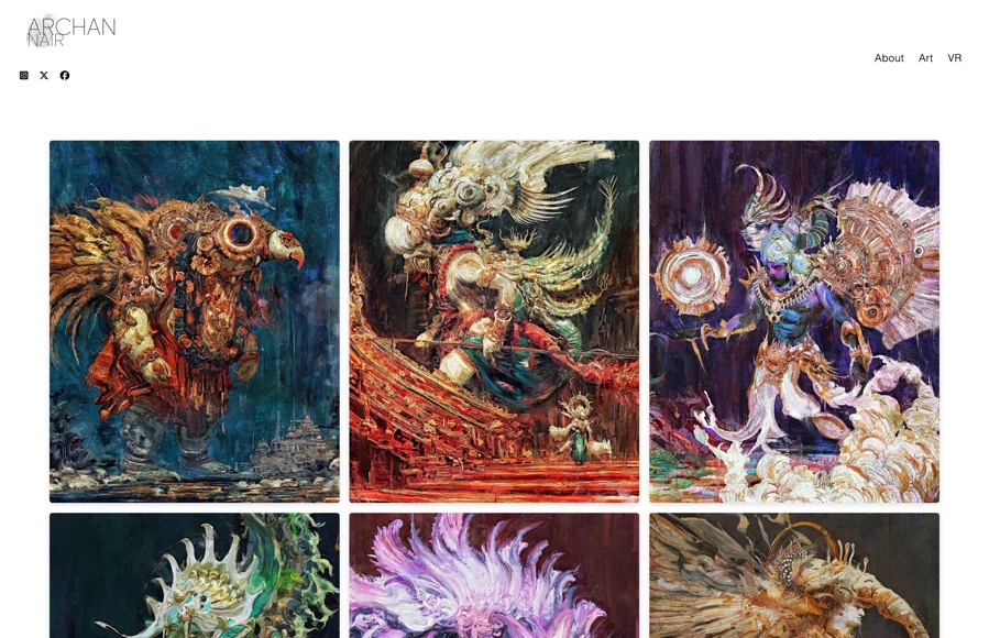 Screenshot from www.archannair.com