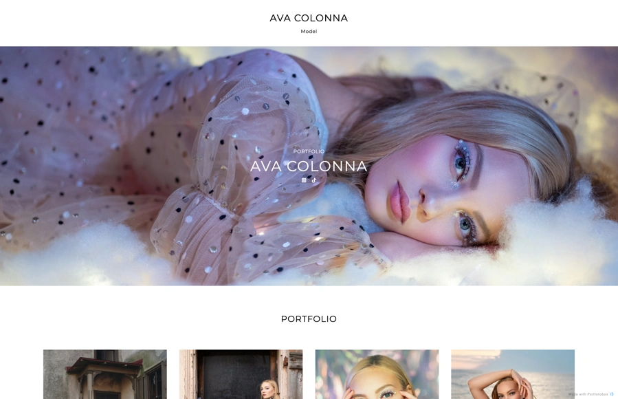 Screenshot from www.avamariecolonna.com