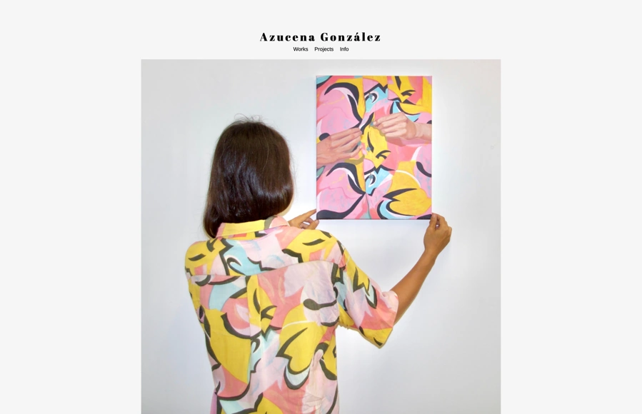 Screenshot from www.azucenagonzalez.com