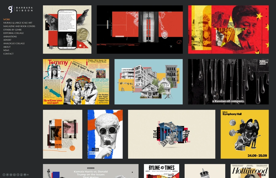 Screenshot from www.barbaragibson.pl