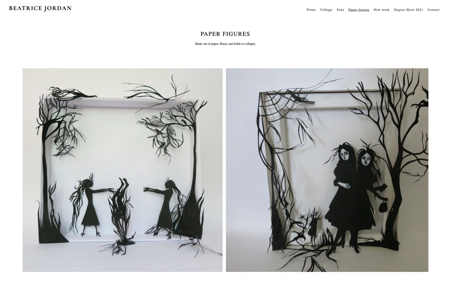 Screenshot from www.beatricejordan.com