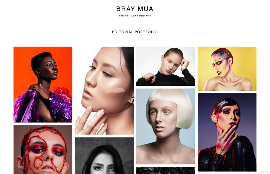 Screenshot from braymua.portfoliobox.net