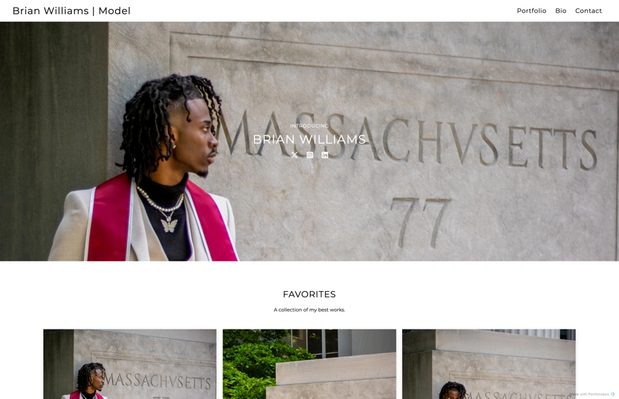 Screenshot from www.brianwilliams.space