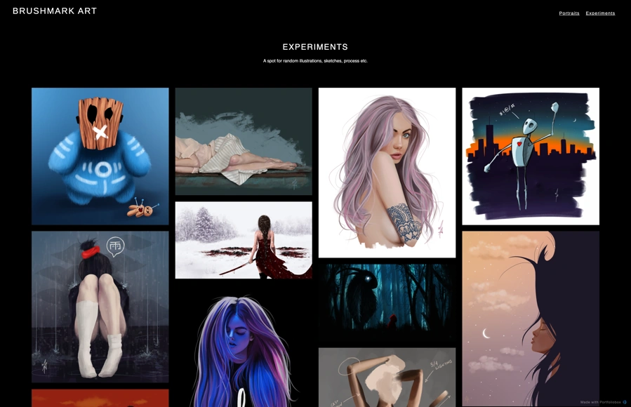 Screenshot from www.brushmark-art.com