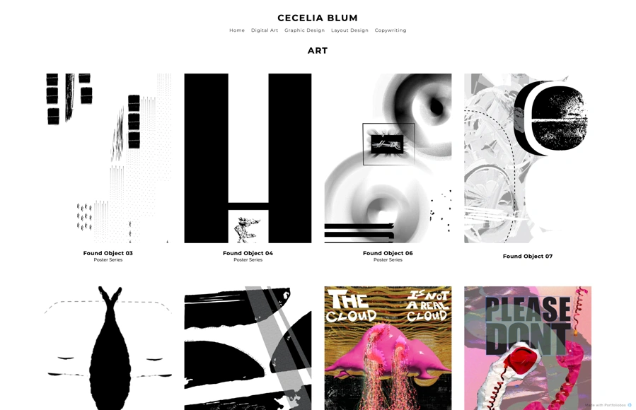 Screenshot from www.ceceliablum.com