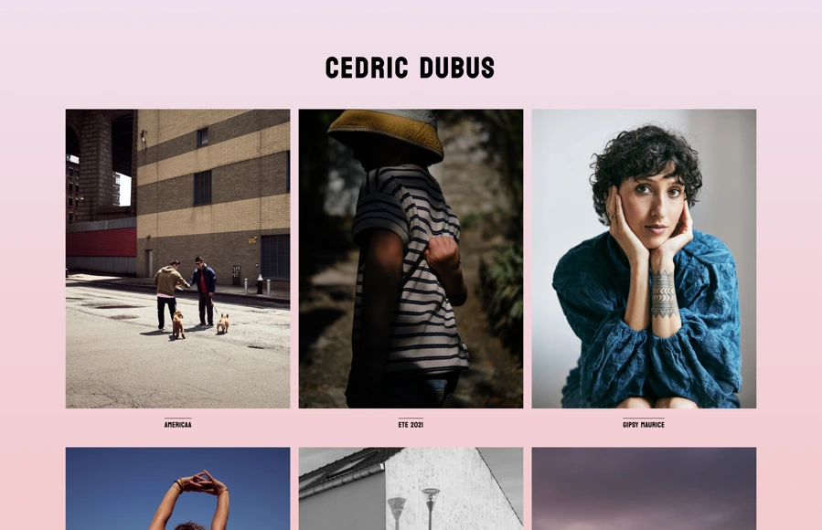 Screenshot from www.cedricdubus.com