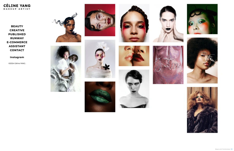 Screenshot from www.celinemuartist.com