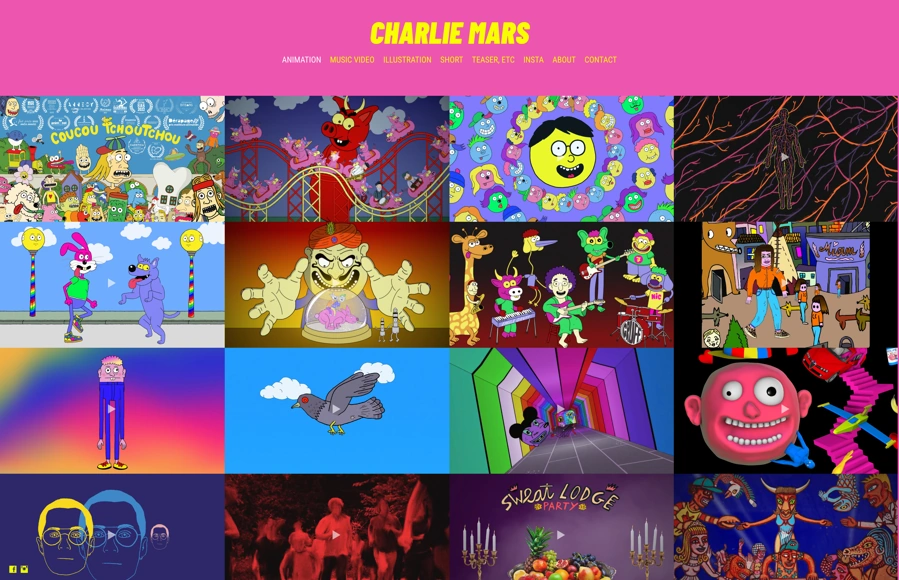 Screenshot from www.charlie-mars.com