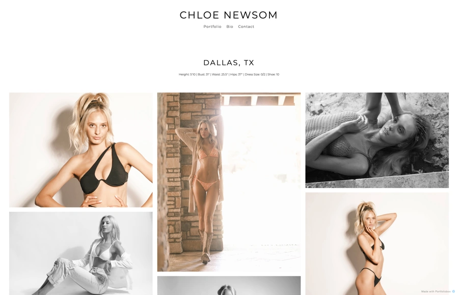 Screenshot from www.chloehannanewsom.net