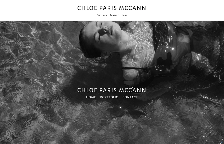 Screenshot from www.chloemccannportfolio.com
