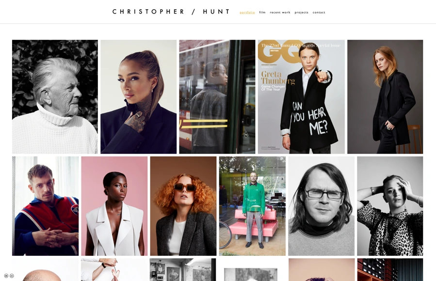 Screenshot from www.christopher-hunt.com