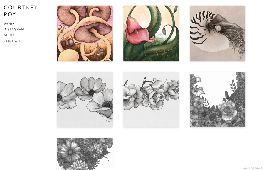 Screenshot from www.courtneypoy.com