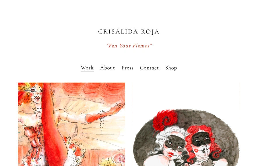 Screenshot from www.crisalidaroja.com