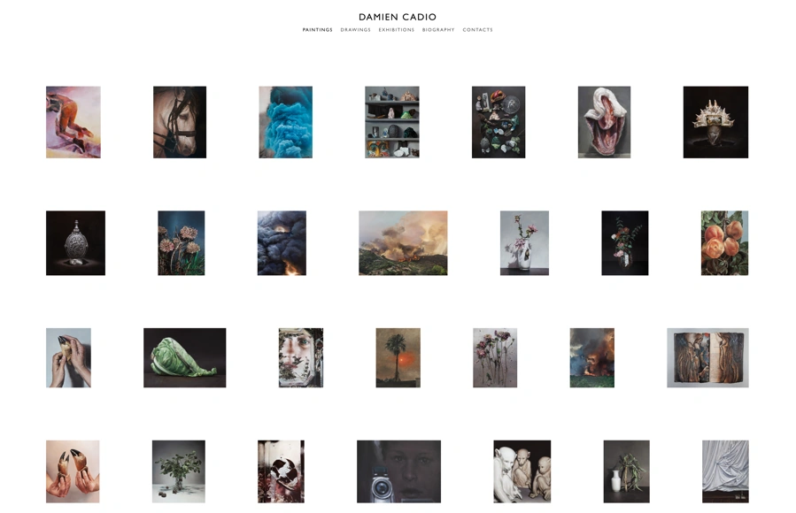 Screenshot from www.damiencadio.com