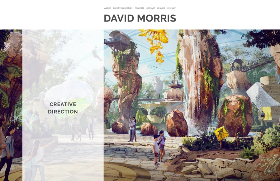 Screenshot from www.davidmorrisart.com