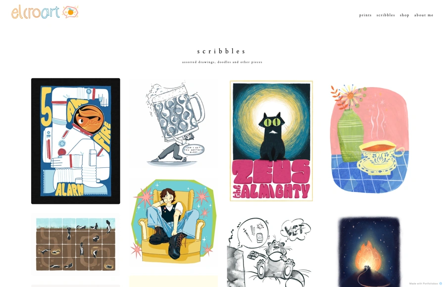 Screenshot from www.elcroart.com