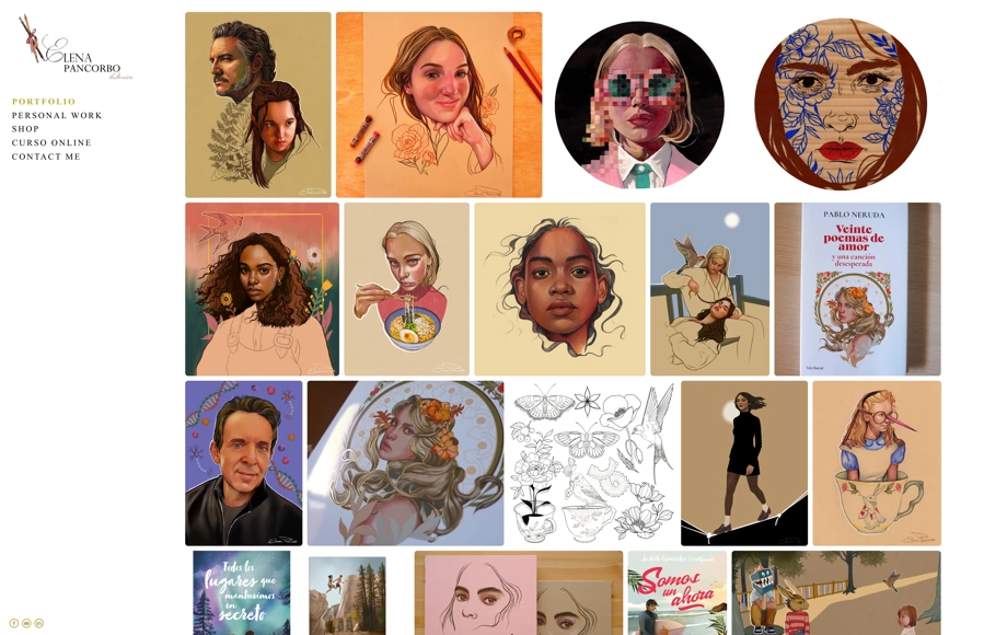 Screenshot from www.elenapancorbo.com