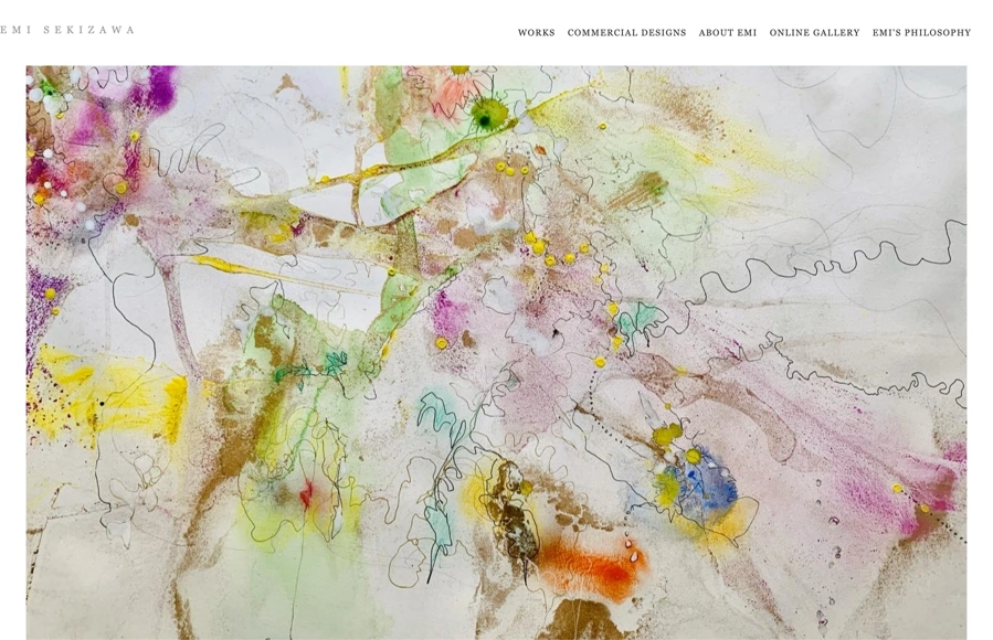 Screenshot from www.emisekizawa.com