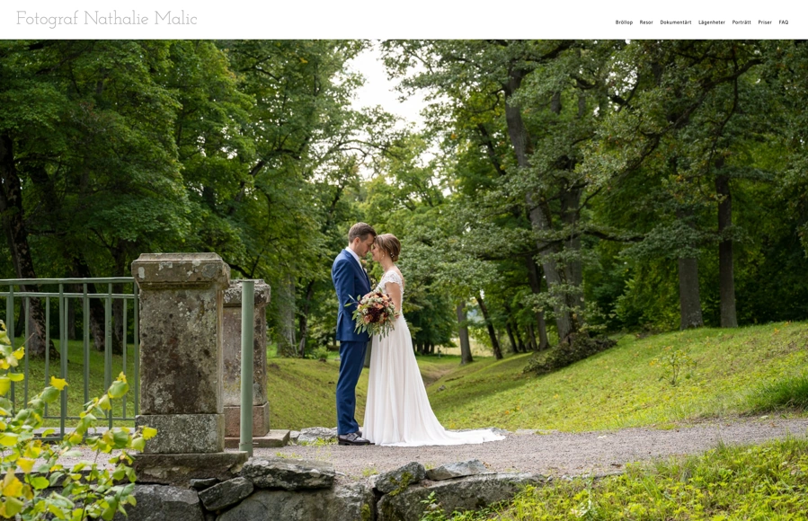 Screenshot from www.fotografnathalie.se