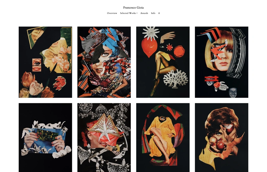 Screenshot from www.francescogioia.com