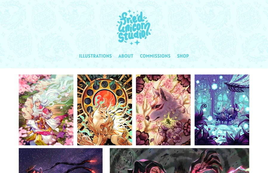 Screenshot from www.friedunicorn.studio