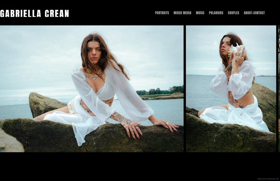 Screenshot from www.gabriellacrean.com