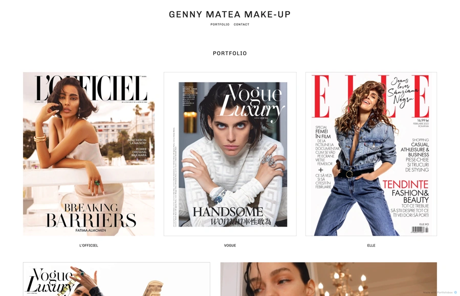 Screenshot from www.gennymatea.com