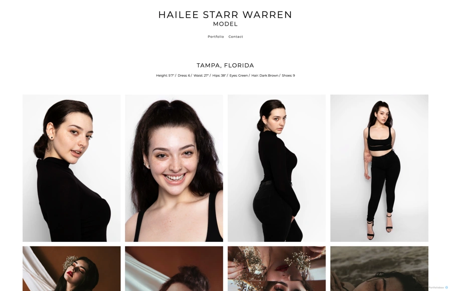 Screenshot from www.haileestarrwarren.com