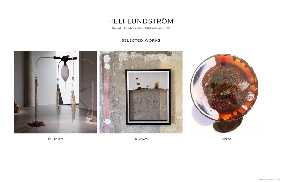 Screenshot from www.helilundstrom.com