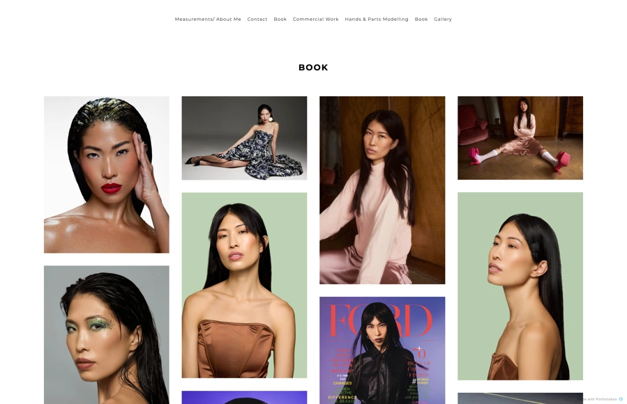 Screenshot from ingridliew.portfoliobox.net