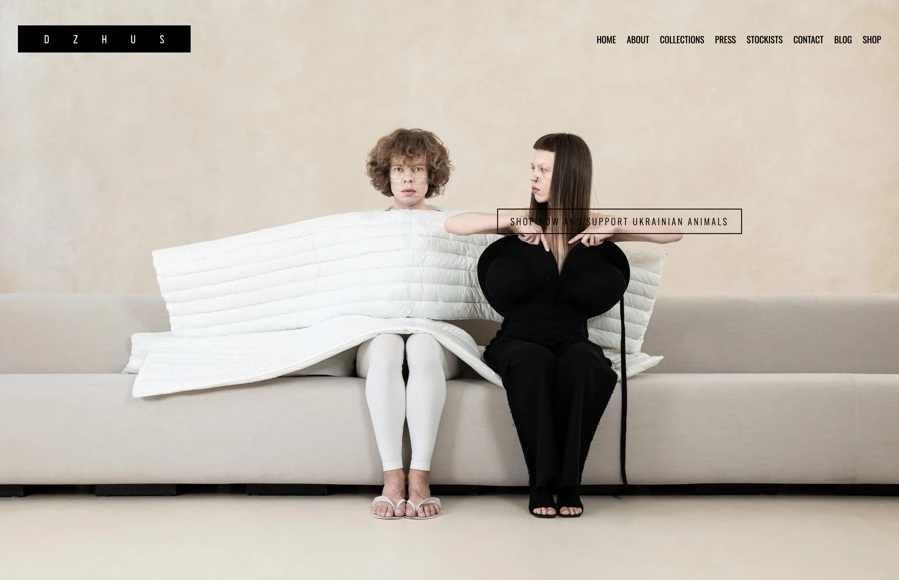 Screenshot from www.irinadzhus.com
