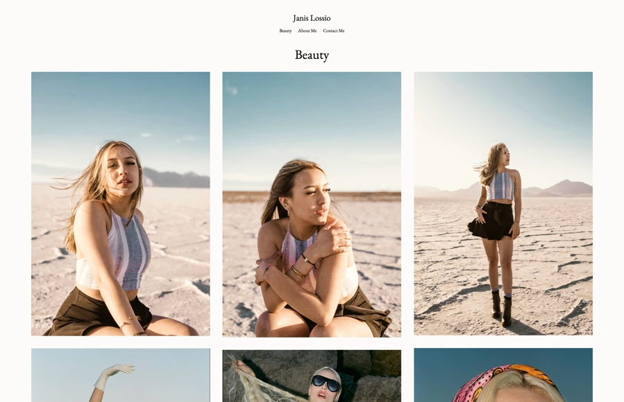 Screenshot from www.janislossio.com