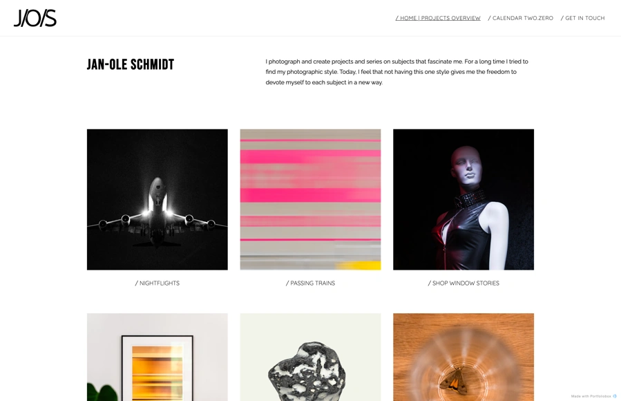 Screenshot from www.janoleschmidt.com