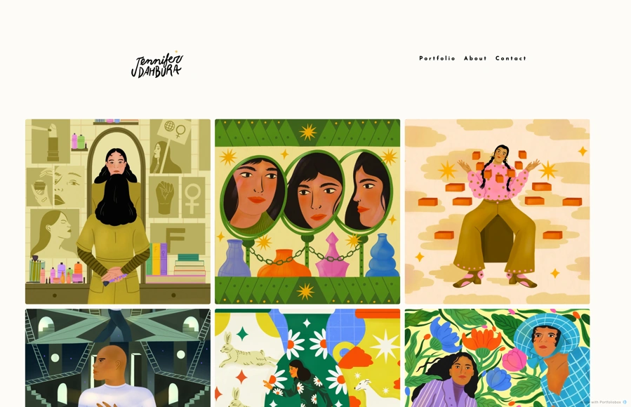 Screenshot from www.jenniferdahbura.com