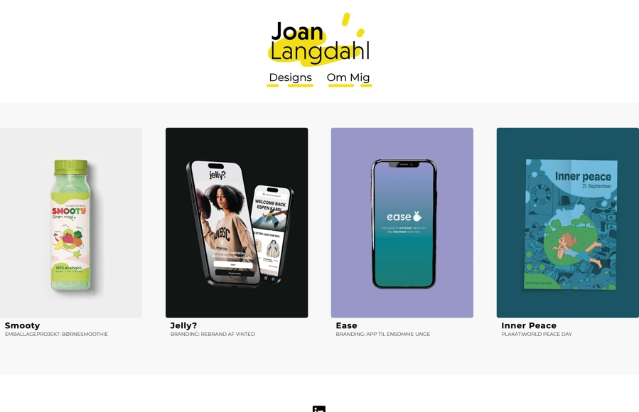 Screenshot from www.joanlangdahl.com