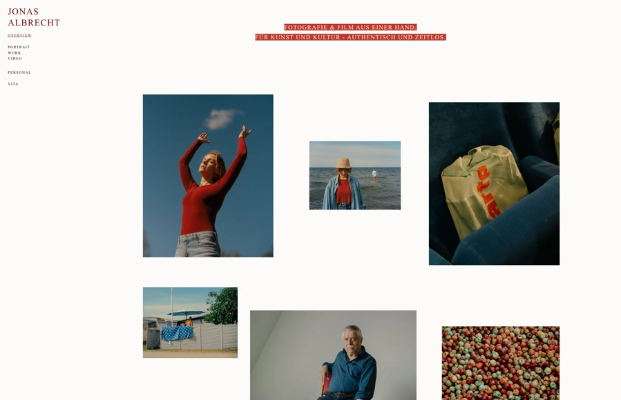 Screenshot from jonas-albrecht.portfoliobox.net