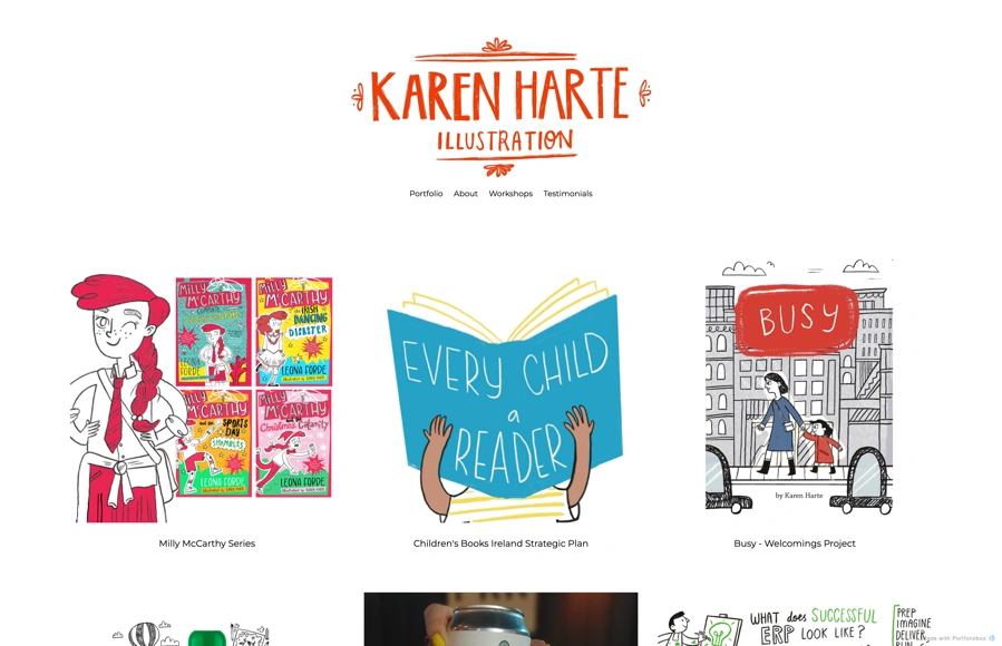Screenshot from www.karenharte.com