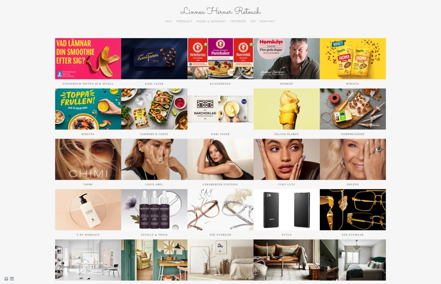 Screenshot from www.linneaherner.com