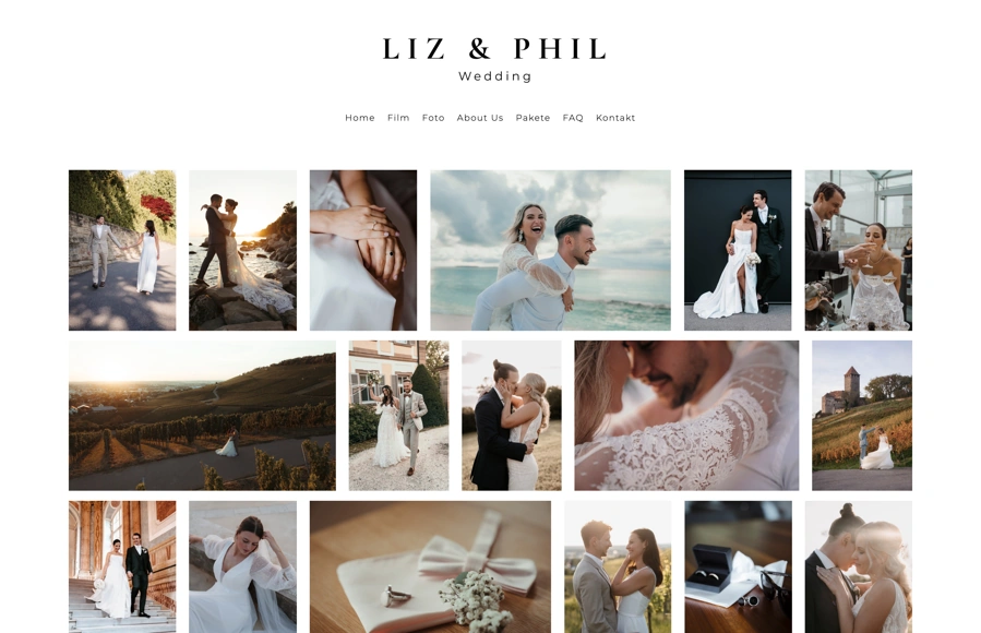 Screenshot from www.lizandphilwedding.com