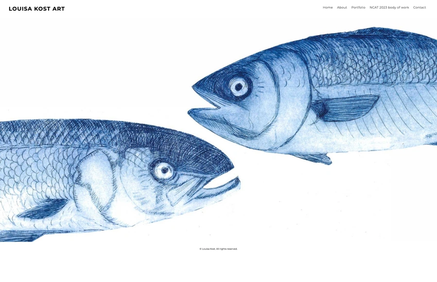 Screenshot from www.louisakost.com