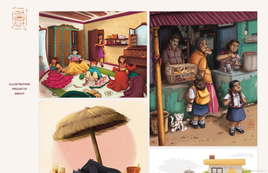 Screenshot from www.lydiaeliza.com