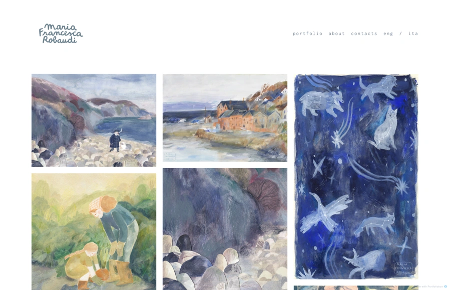 Screenshot from www.mariafrancescarobaudi.com