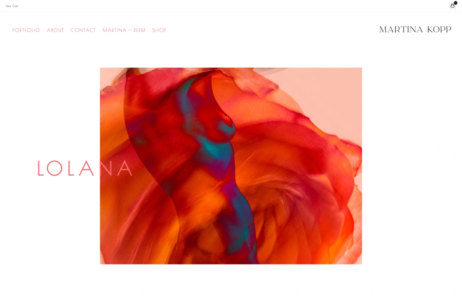 Screenshot from www.martinakopp.com