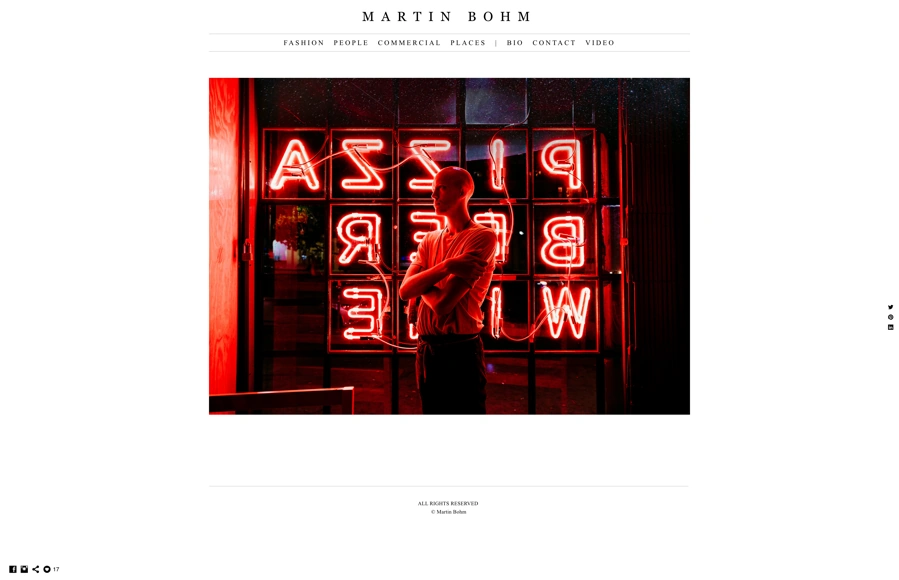 Screenshot from www.martinbohm.se