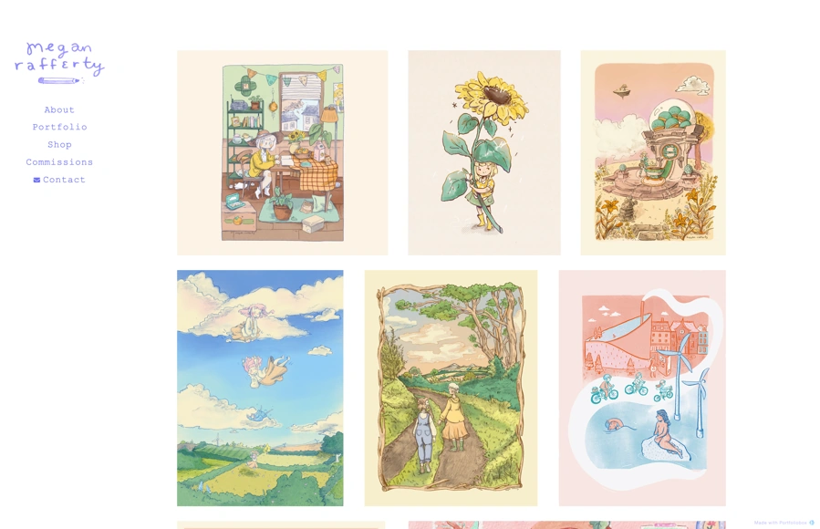 Screenshot from www.meganrafferty.com