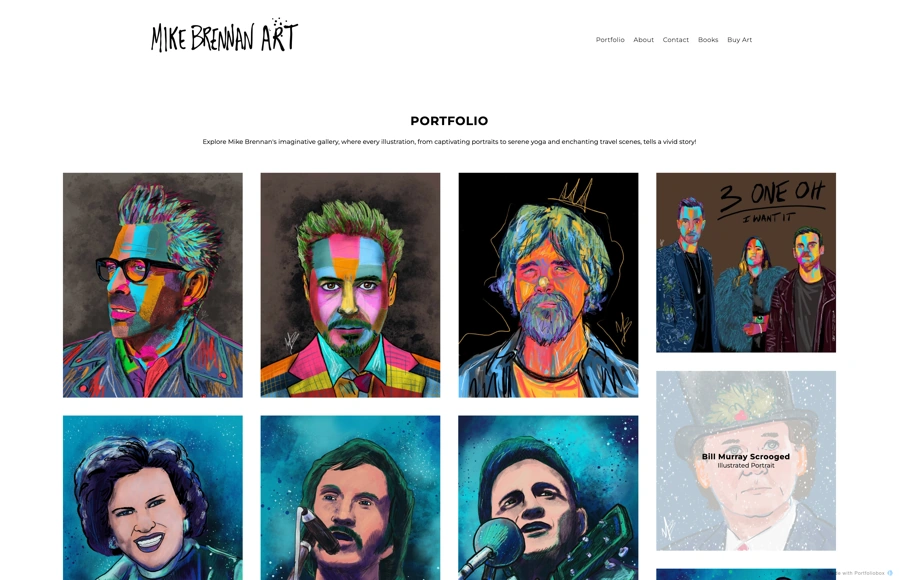 Screenshot from www.mikebrennanart.com