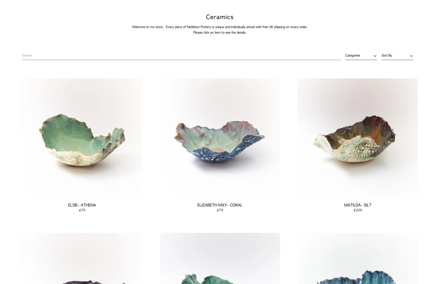 Screenshot from www.nettletonpottery.com